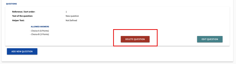 Delete button